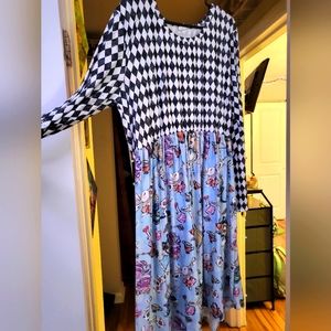 Alice in Wonderland themed dress